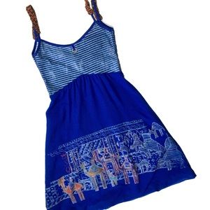 ❤️ SOLD ❤️ Save The Queen Dress Unique Mesh Bubble Hem Exotic Ethnic Boho Small